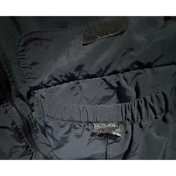 Vintage Eddie Bauer Windfoil Jacket Women’s L Hood Black Fleece Lined USA Zip - Picture 8 of 12